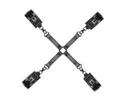 Spálňové fantázie - čierne členkové a zápästné putá