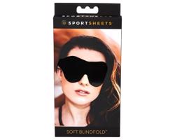 Sportsheets - Mäkká, elastická maska na oči (čierna)