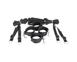 Sportsheets - posteľný bondage set (čierny)