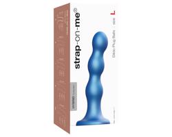 Strap-on-me Balls L - prísavkový dildo s guličkami (modré)