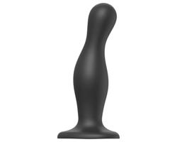 Strap-on-me Curvy L - vlnitý, prísavkový dildo (čierny)