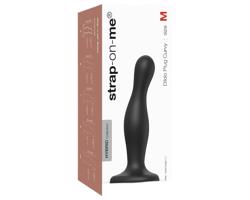Strap-on-me Curvy M - vlnitý prísavkový dildo (čierny)