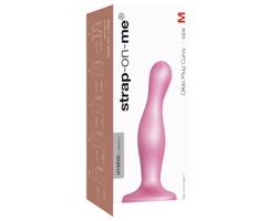 Strap-on-me Curvy M - vlnitý, prísavný dildo (ružový)