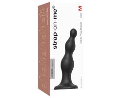 Strap-on-me Korálky M - korálkový, prísavkový dildo (čierny)
