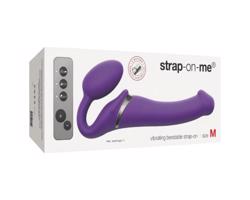 Strap-on-me M - Bezručný pripevňovací vibrátor (fialový)