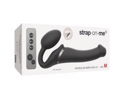 Strap-on-me M - pripínací vibrátor - stredný (čierny)