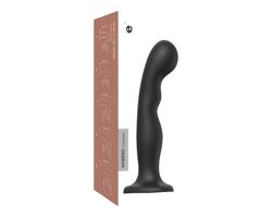 Strap-on-me P&G L - ohnutý prísavkový dildo (čierny)