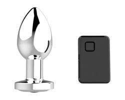 Sunfo - nabíjateľný anál vibračný rádio (strieborný)