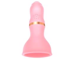 Sunfo - vibračný stimulátor na hrudník s akumulátorom (ružový)