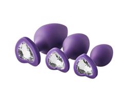 Súprava na análne tréningy Flirts - análne kolíky (3 ks) - fialová