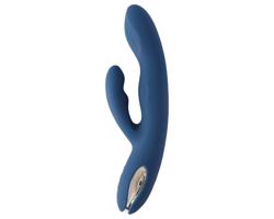 Svakom Aylin - nabíjateľný, pulzujúci vibrátor s klitorálnym ramenom (modrý)