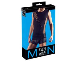 Svenjoyment - pánska šnurovacia košeľa (čierna)