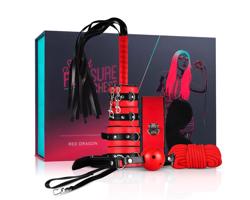 Tajomnému pôžitku - pokročilá BDSM sada - 10 ks (červená)