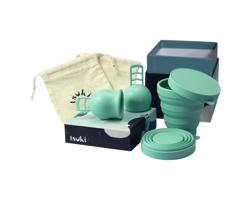 Tsuki Rhea α a β menstruačný kalíšok so sterilizačným pohárom