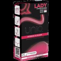 UNIQ - LADY CONDOM LATEX FREE FEMALE CONDOMS WITH GARTER BELT 3 UNITS