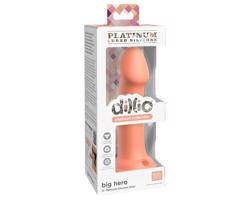 Veľký hrdina Dillio - silikónové dildo s prísavkou (17 cm) - oranžové