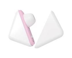 Vibeconnect - nabíjateľný stimulátor klitorisu s tlakovými vlnami (bielo-broskyňový)