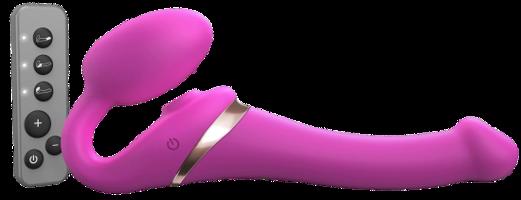 Vibračný pripínací penis Multi Orgasm Bendable S s diaľkovým ovládaním (22,8 cm)