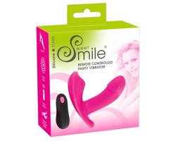 Vibrátor do nohavičiek SMILE - akumulátorový, bezdrôtový, nositeľný (ružový)