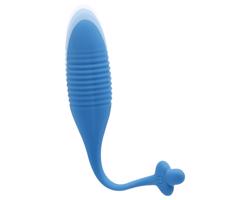Vibrátorové vajíčko s vnútornými guľôčkami (modré)