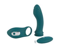 Voľba pre páry - 3v1 nastaviteľný vibrátor (tyrkysový)