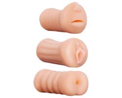 Vreckový set (3ks) - Šťavnatá umelá vagína, ústa, zadoček
