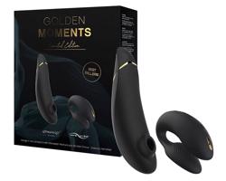 Womanizer Golden Moments 2 - stimulátor klitorisu a párový vibrátor (čierny)