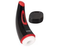WYNE 03 - dobíjací vibračný saný masturbátor (čierny)