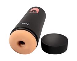 WYNE 07 - akku vibro-sací masturbátor (čierny)