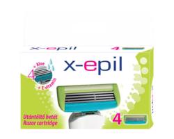 X-Epil - Dámske holiace hlavice s 4 čepeľami (4 ks)