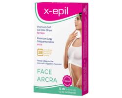 X-Epil - Prémiové gélové voskové pásky na tvár (12 ks) - pripravené na použitie