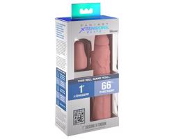 X-TENSION Elite 1 - prispôsobiteľný penisový návlek (prírodný)