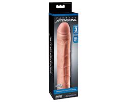 X-TENSION Perfect 3 - realistický návlek na penis (22,8 cm) - prírodný