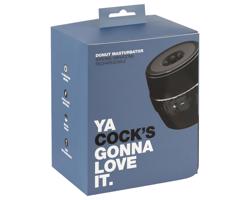 Ya Cock's Donut - nabíjateľný, vodotesný mužský masturbátor (čierny)
