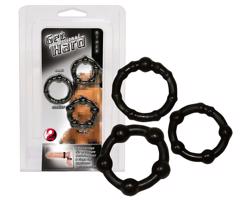 You2Toys - Buď tvrdý! Sada erekčných krúžkov - čierna (3 ks)
