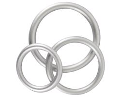 You2Toys Metallic - silikónová sada krúžkov (3ks)