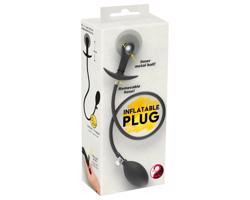 You2Toys nafukovací análne dildo s guličkami (čierne)