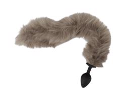 You2Toys - silikónová análny plug a chvost (sivá)