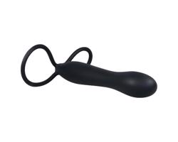 You2Toys - Špeciálne análne dildo a krúžok na penis - čierne