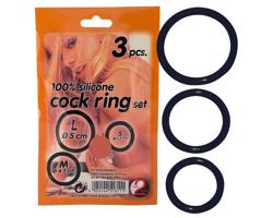 You2Toys - Trio silikónových krúžkov na penis - čierne
