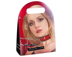 ZADO - červený kožený obojok a vodítko