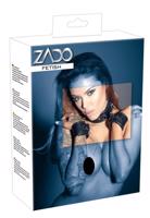 ZADO - kožený obojok s putami (čierny)