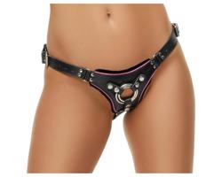 ZADO - Kožený postroj pre pripínacie pomôcky (čierny) - S-L