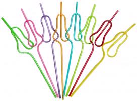 Žartovné plastové slamky Glitter Celebration (8 ks)