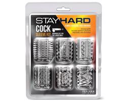 Zostaň tvrdý - set krúžkov na penis - priehľadné (6ks)